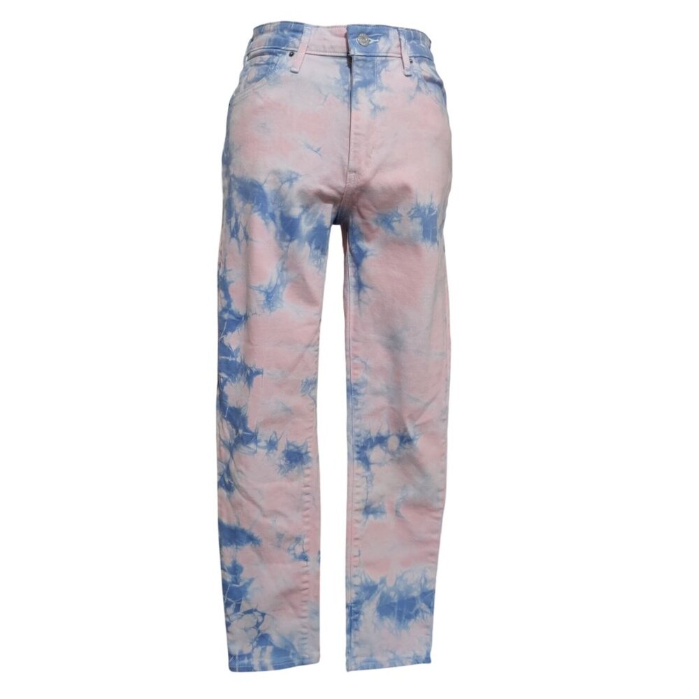 Levis Womens 721 High Rise Skinny Ankle Jeans Tie Dye Denim Pink Purple Size 30